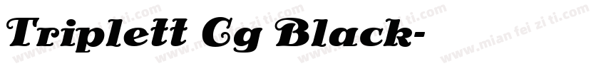 Triplett Cg Black字体转换